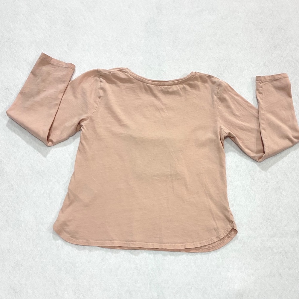 H&M Girls Owl Sequin Long Sleeve Cotton Top Pink Cute Casual‎ Size 6X/7 - Picture 8 of 8